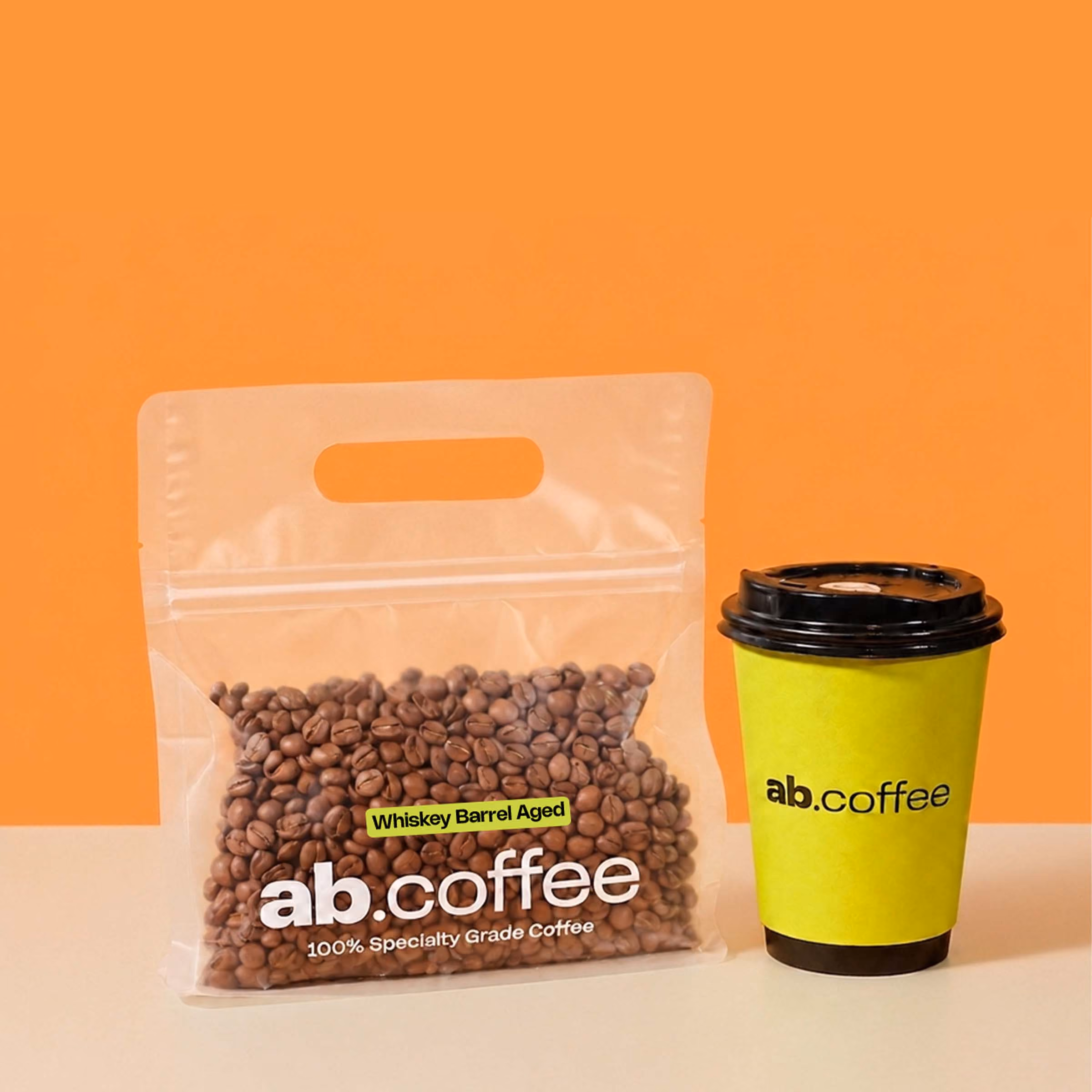 AB Coffee Whiskey Barrel Aged coffee pack
