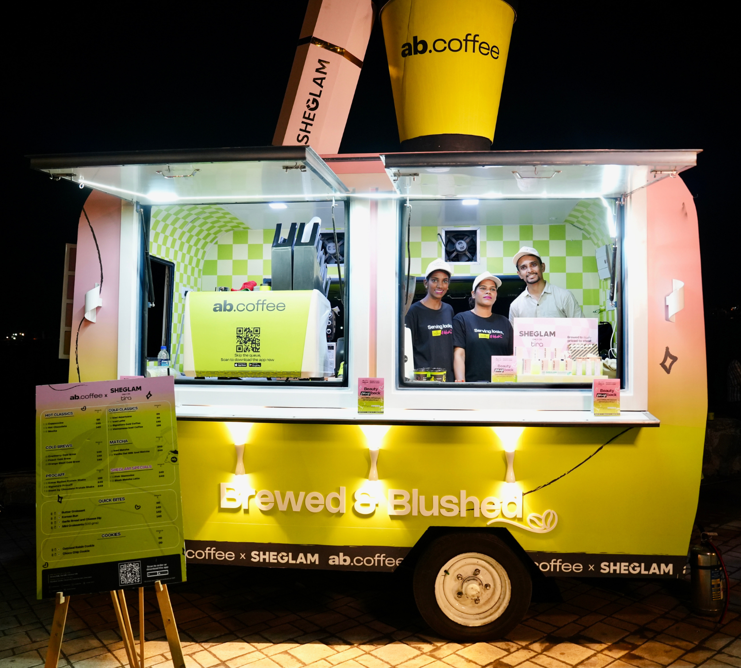 AB Coffee and Sheglam co-branded activation in Mumbai